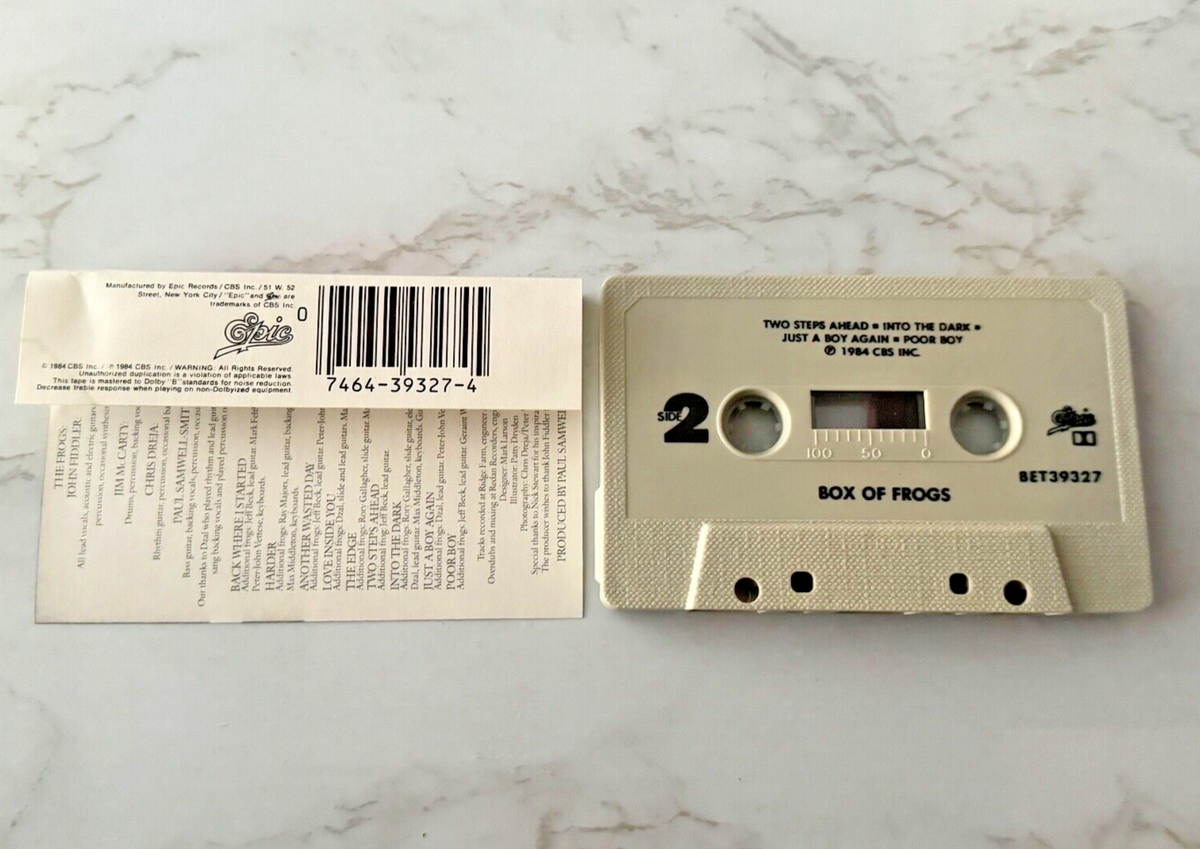 Box Of Frogs Self Titled CASSETTE Tape 1984 Epic BET 39327