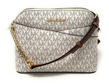 Michael Kors Jet Set Travel Medium X Dome Crossbody Signature MK Bag $398