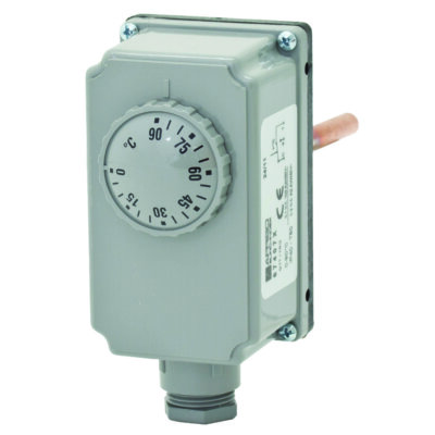 ESBE Tauchthermostat TIA122 / 230V / 1/2 Zoll / 100mm Tauchhülse 0 bis 90 °C