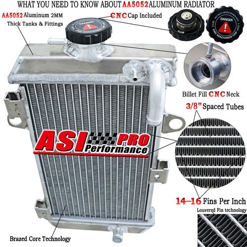 ASI Aluminum Radiator For 2006-2014 YAMAHA RAPTOR 700 700R YFM7 YFM700 2013 2009 - Foto 1 di 8