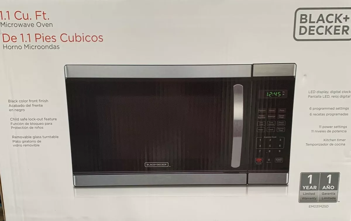 Black & Decker Microwave 1.1 cu. ft. 1,000 W Stainless Steel/Black