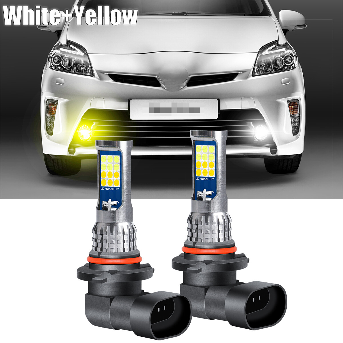 カーナビ Prius 2 light For Toyota Prius 2004-2009 2X 9006 LED Fog Light Bulb Flash 2