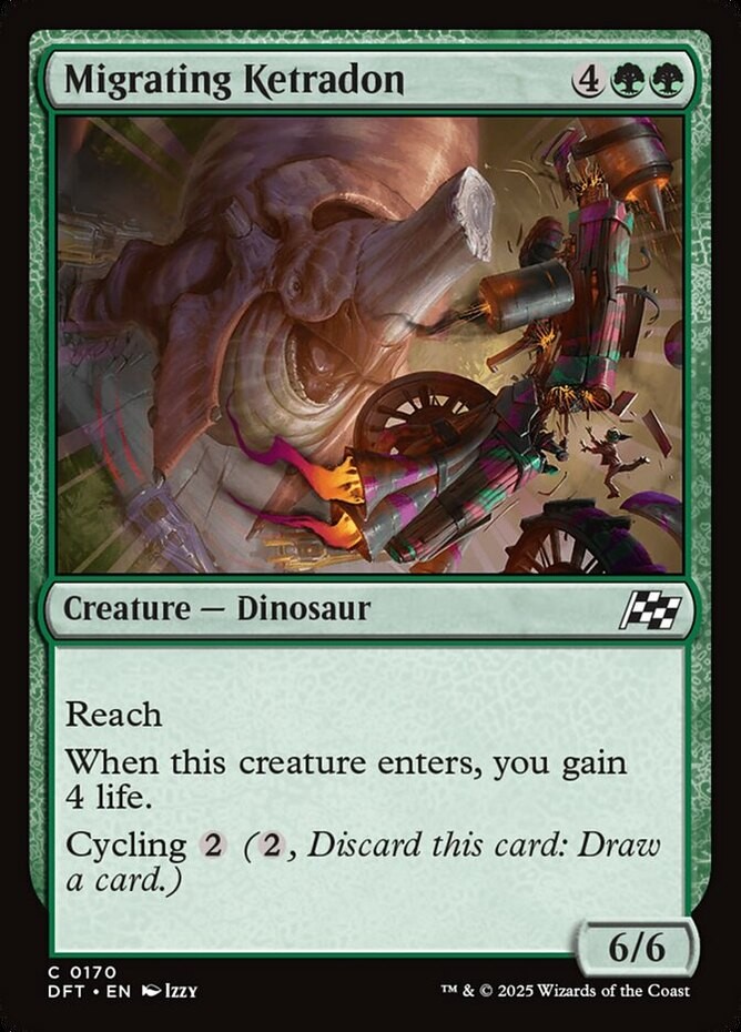 Migrating Ketradon - Foil (NM, English) Green - 0170 MTG Aetherdrift