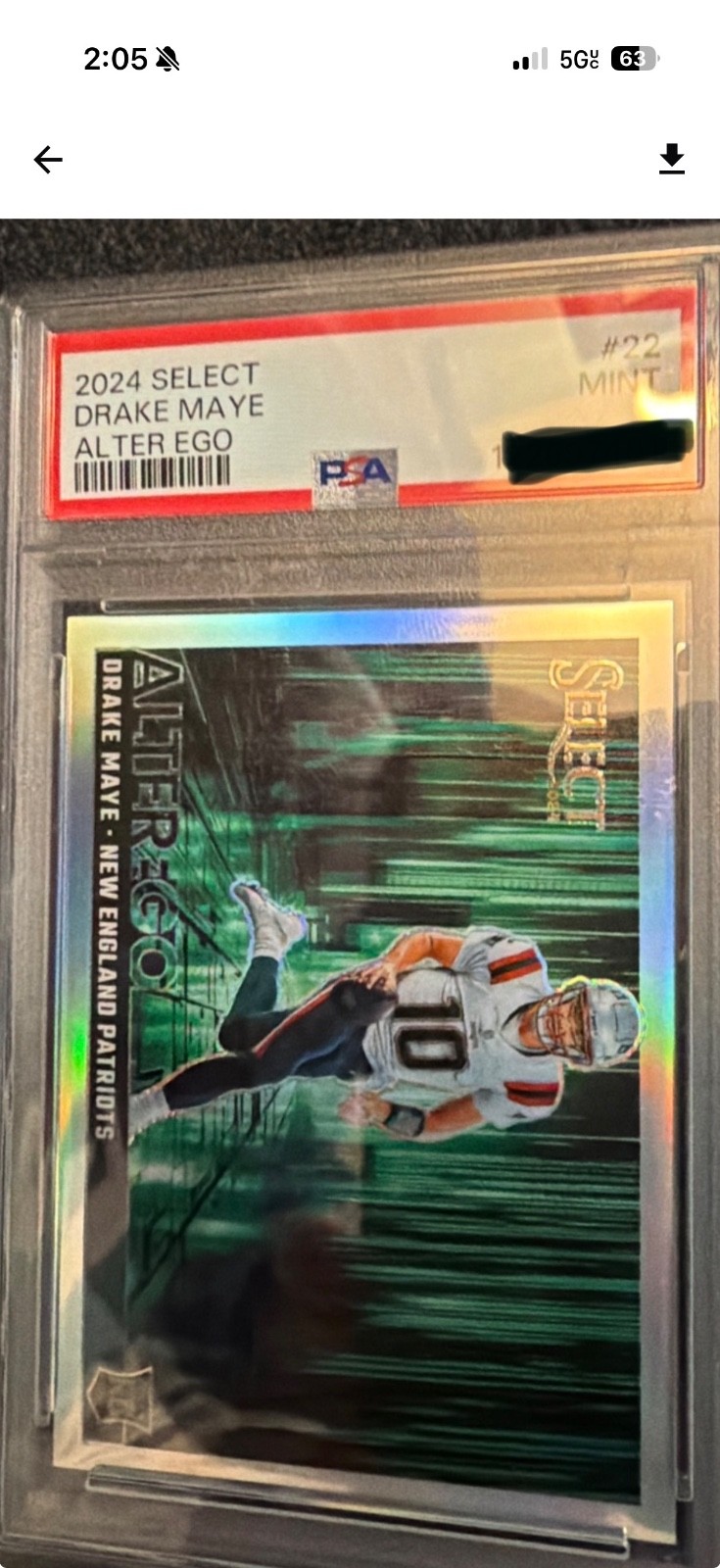 2024 PANINI SELECT ALTER EGO #22 DRAKE MAYE RC PSA 9 💎 🔥 SB AND LEAGUE MVP