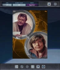 VIDEOGAME Topps Star Wars 25 - CONNECTIONS Orange - OWEN LARS & BERU LARS
