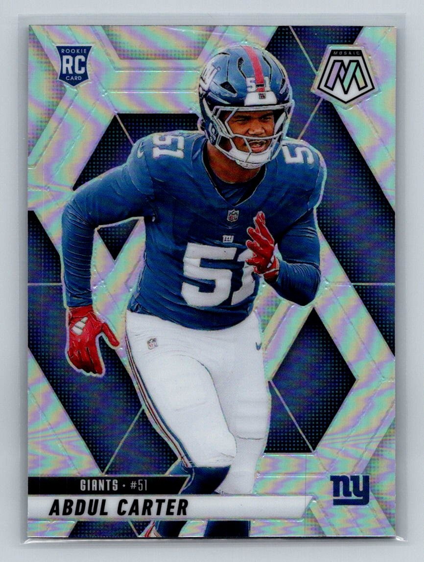 2025 Panini Mosaic - Rookies Abdul Carter #317 Silver Prizm (RC)