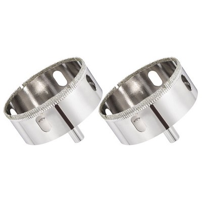 2.95''/75mm Diamond Hole Saw 2 PCS. Silver