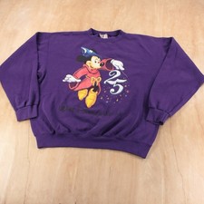 vtg 90s usa Walt Disney World Mickey Mouse 25th Anniversary sweatshirt LARGE tag