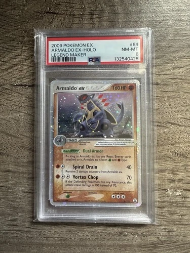 PSA 8 Mint Armaldo EX Holo #84 EX Legend Maker Pokemon 2006 Low Pop