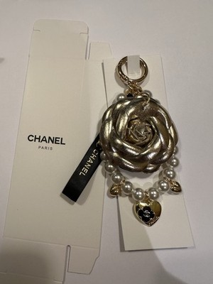 Chanel Flower Pearl Keychain 