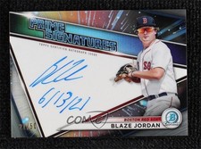 2021 Bowman Chrome Prime Chrome Signatures 21/50 Blaze Jordan #PCS-BJ Auto uk2
