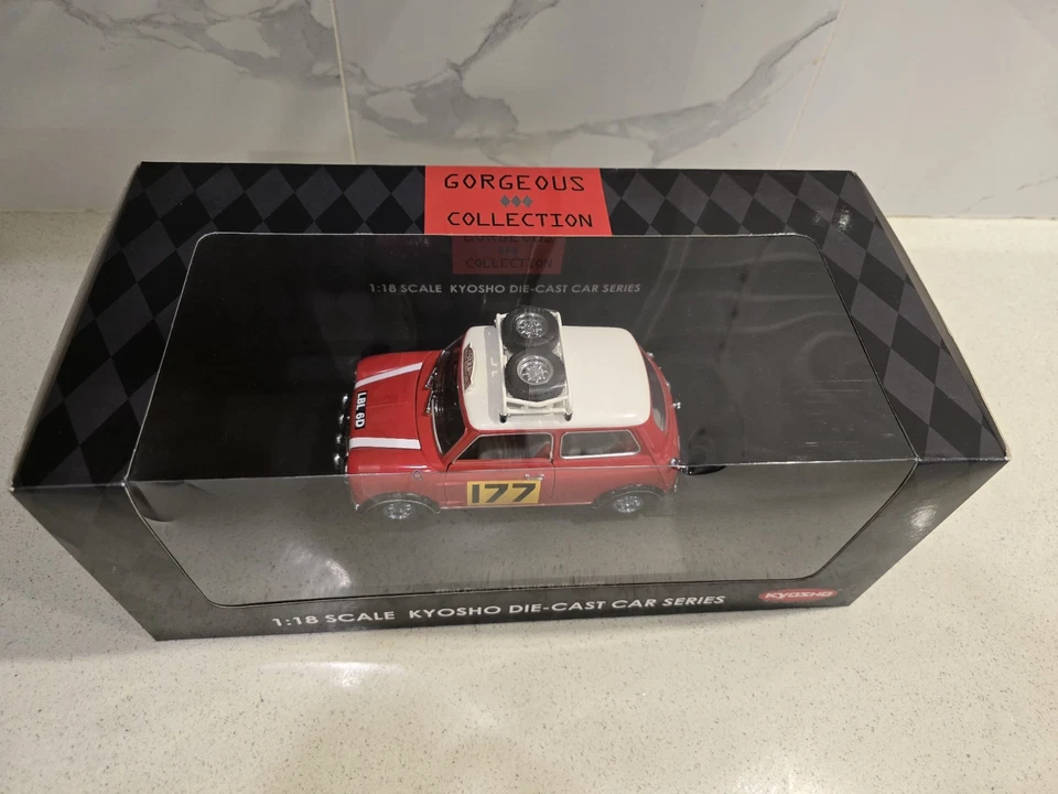 Kyosho 1:18 Scale Diecast Car Mini Cooper 1275S Rally N:177 #08102R - Image 4 of 4