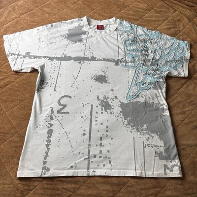 VTG 2005 Air Jordan 20th Anniversary T-Shirt XL All Over Print Wing Embroidered
