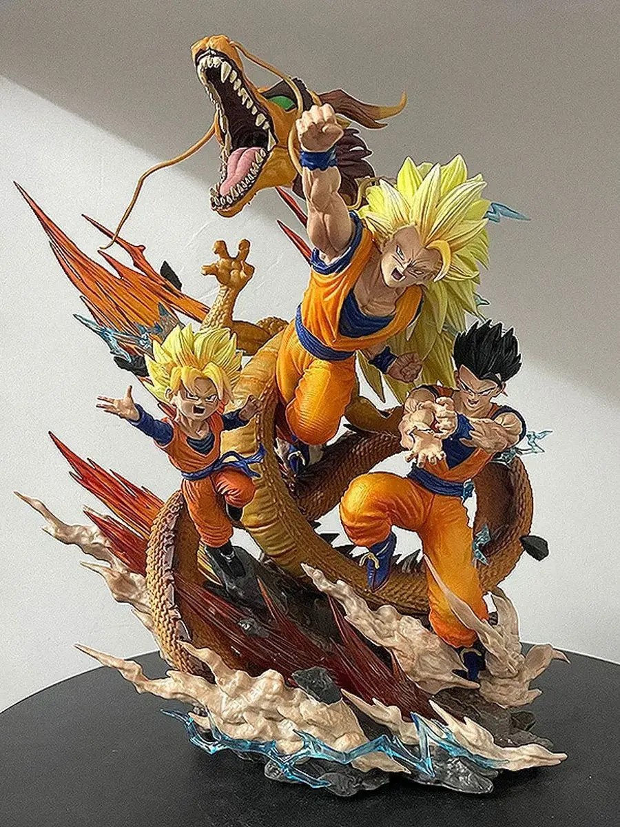 Figurine Dragon Ball Z Goku Super Saiyan 3 - 28 Cm, PVC, édition 2023, Sans Emballage