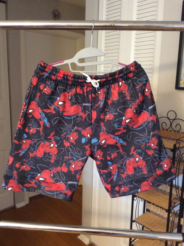 Spider-Man Todd McFarlane Art Black Polyester Shorts Men Medium