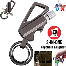Permanent Match Infinity Lighter with Multitool Keychain Bottle Opener for Men