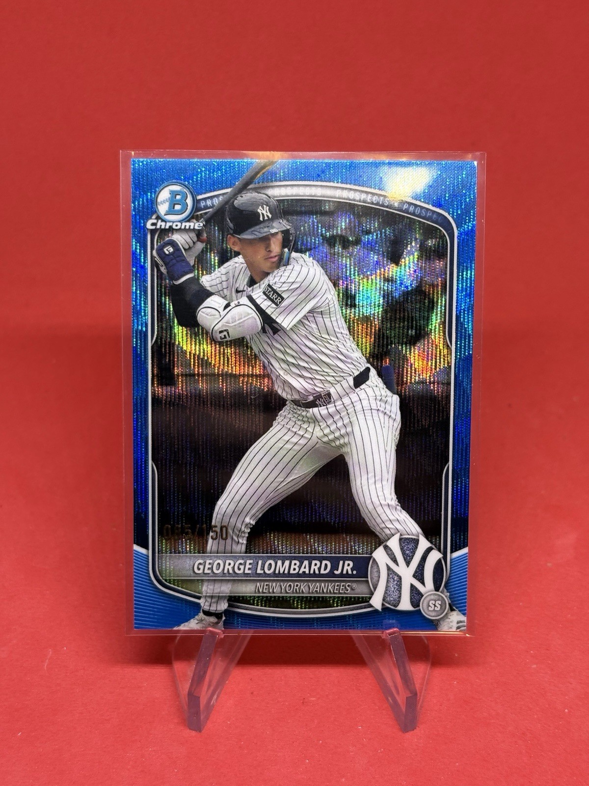 2025 Bowman Chrome BCP-164 George Lombard Jr Blue Wave Refractor SP /150