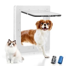 Plastic Dog Door , Weatherproof Pet Door for Petite to Medium Dogs,... Fast Ship