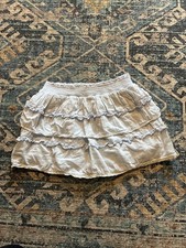 LoveShackFancy girls 14Y tiered light blue miniskirt