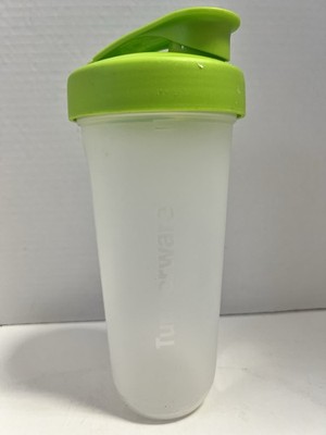 Tupperware 600ml Shaker Bottle Green Flip Top Protein Mixer Cup