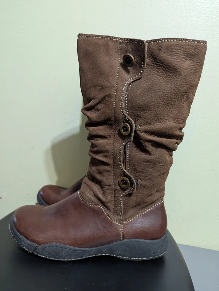 Botas de cuero para mujer Hush Puppies talla 10M media pantorrilla Foto 3 de 4