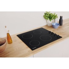 Indesit RI860C 58cm 4 Zone Ceramic Hob, Black
