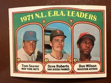 1972 Topps #91 - 1971 N.L. E.R.A. Leaders   w TOM SEAVER            72077