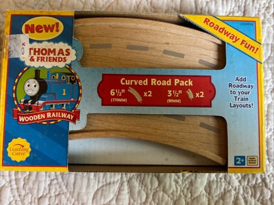 Thomas & Friends Wooden Railway Train 6.5'' CURVED ROAD TRACK (2) RARE * NEW