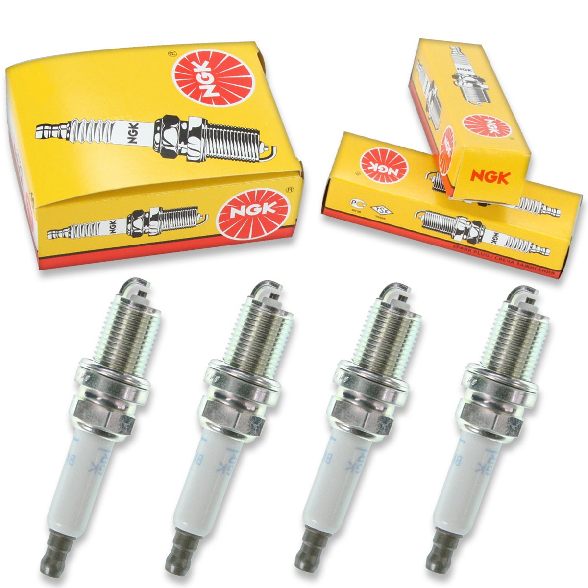 4 pcs NGK Standard Spark Plugs for 1991-2002 Saturn SL 1.9L L4 - Engine Kit lu