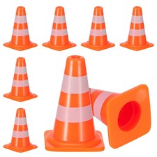  7 Pcs Traffic Cones Miniature Sign Simulation Roadblocks Carnival