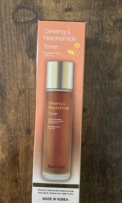 FARMSTAY Ginseng & Niacinamide Toner -Brighten & Wrinkle Reducer - New In Box