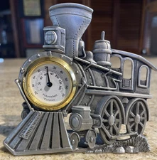 Hudson Creek Fine Pewter Desktop/Shelf “Train Thermometer” #LL4102  NEW NOS