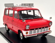 KK 1/18 Ford Transit Minibus Van 1965 + Roof Rack Red Diecast Model Car