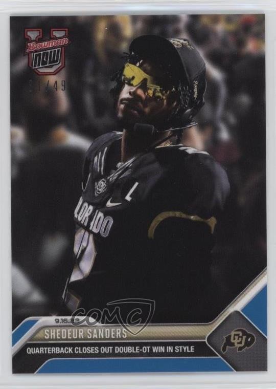 2023 Bowman U Now Blue /49 Shedeur Sanders #5