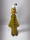 Vintage Handblown Art Glass Murano Clown Figurine 13 1/2" tall Circus Fun Silly