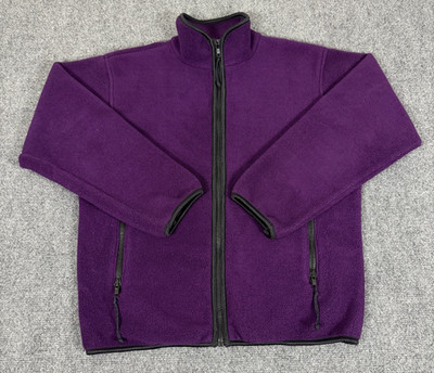 Vintage Rei Fleece Zip Up Jacket Thaw full Zip Pocket Purple Mens Sz XS 21.5x24