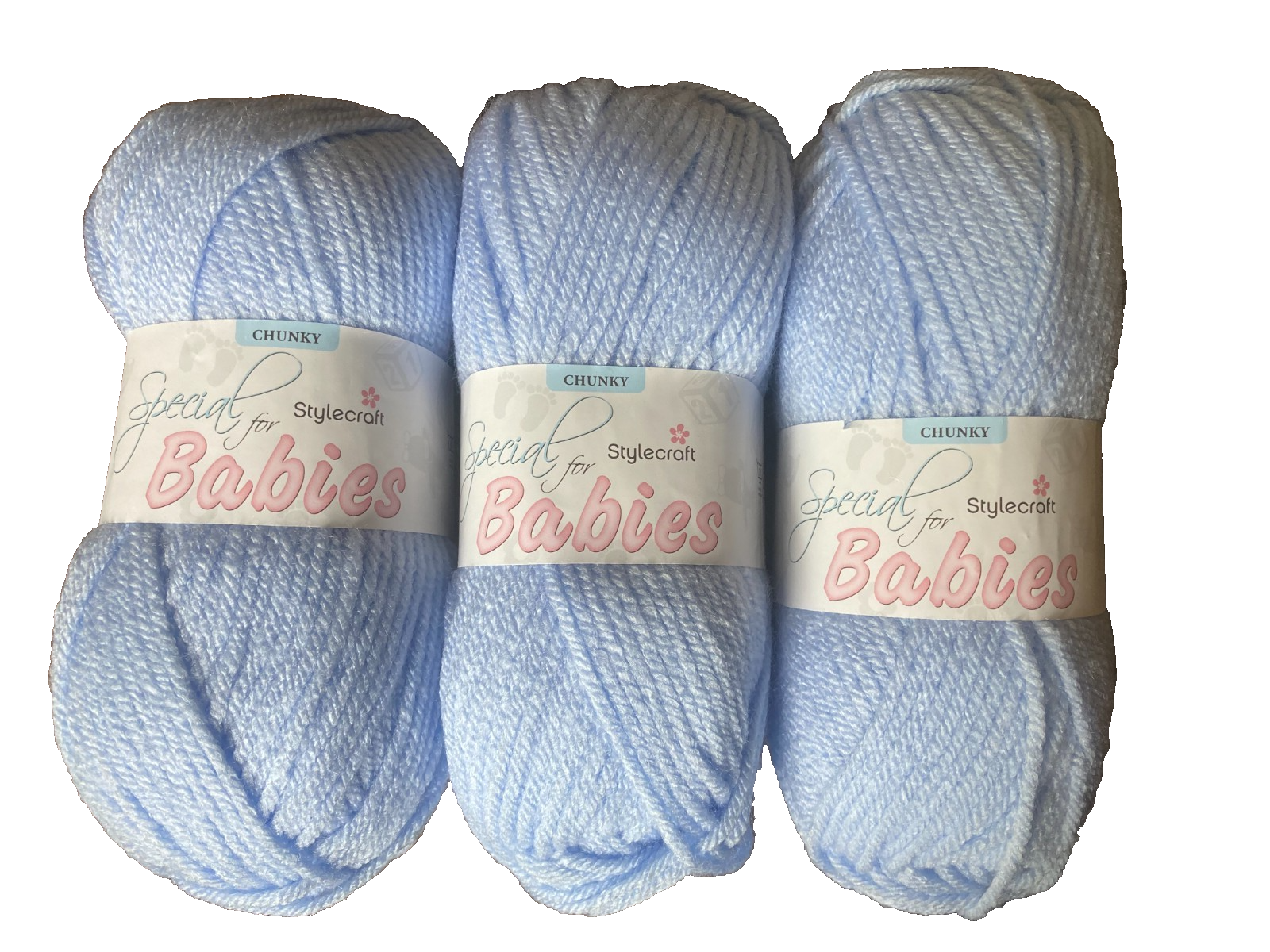 Stylecraft Special For Babies Chunky Baby Yarn 3x100g Balls baby blue 1232