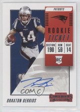 2018 Panini Contenders Rookie Ticket Auto Braxton Berrios #191 Auto 6z1