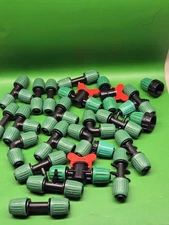 25 PC -DRIP IRRIGATION FITTINGS FOR 1/2 INCH DRIP TUBING  (GREEN )