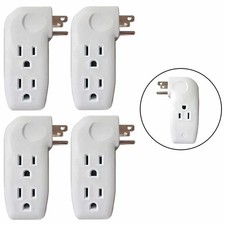 4 Triple 3Outlet Grounded AC Wall Plug Power Tap Splitter 3-Way Electric Adapter