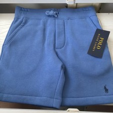 boys large Polo Ralph Lauren polo fleece shorts Size 5 Blue Pull On