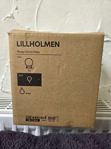 Sfera rotonda in vetro bianco chiaro Ikea Lillholmen con scatola - Foto 2 di 4