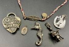 Vintage Sterling 925 Charms Konvolut 6 verschiedene Formen Größen Markenlos