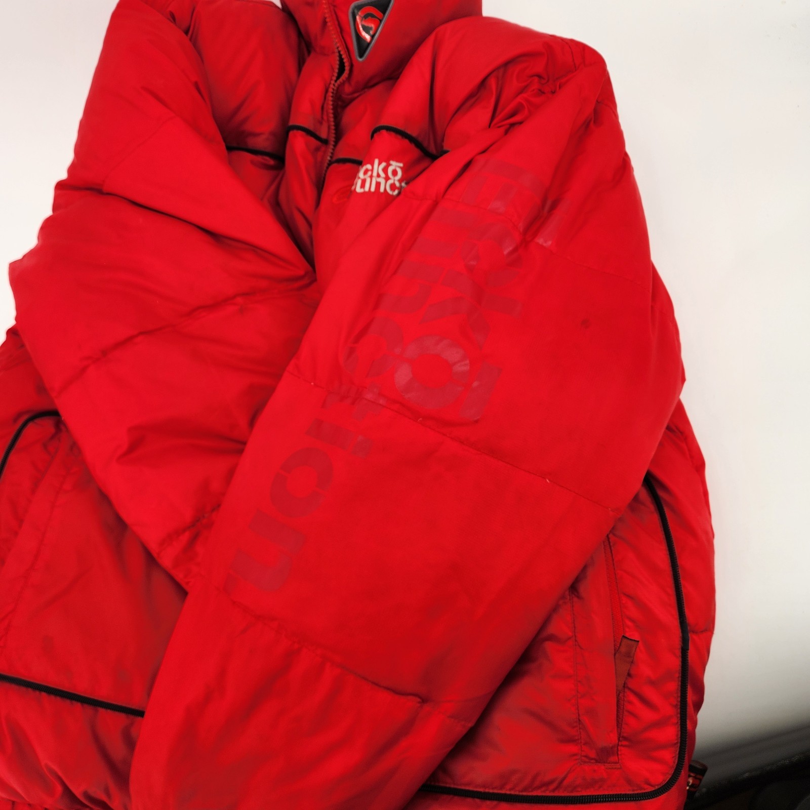 Vintage Ecko Unltd. Function Jacket Puffer Red/ G… - image 3