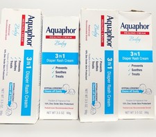 4PK Aquaphor Baby 3-in-1 Diaper Rash Cream 3.5 oz Sealed EXP 11/30/26