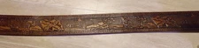 RARE VINTAGE LEATHER TOOLED CIVIL WAR BATTLE SCENE BELT 40 INCHES LONG