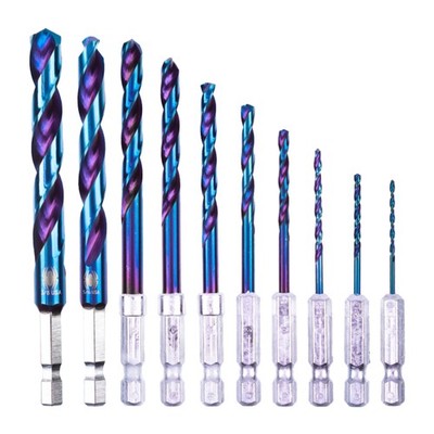 Spyder 10-Piece Assorted HSS Twist Drill Bit Set 19017