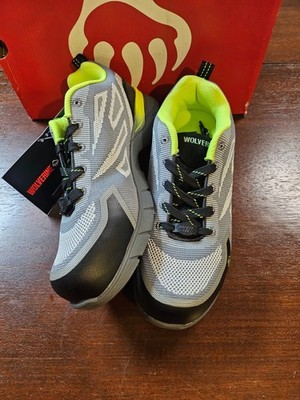 Wolverine Jetstream 2 Slip Res. Athletic Composite toe Grey/Green Men 7.5 NIB