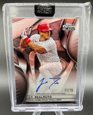 🔥 J.T. REALMUTO - ON-CARD AUTO /15 - ENCASED! 🔥 2025 TOPPS CHROME BLACK