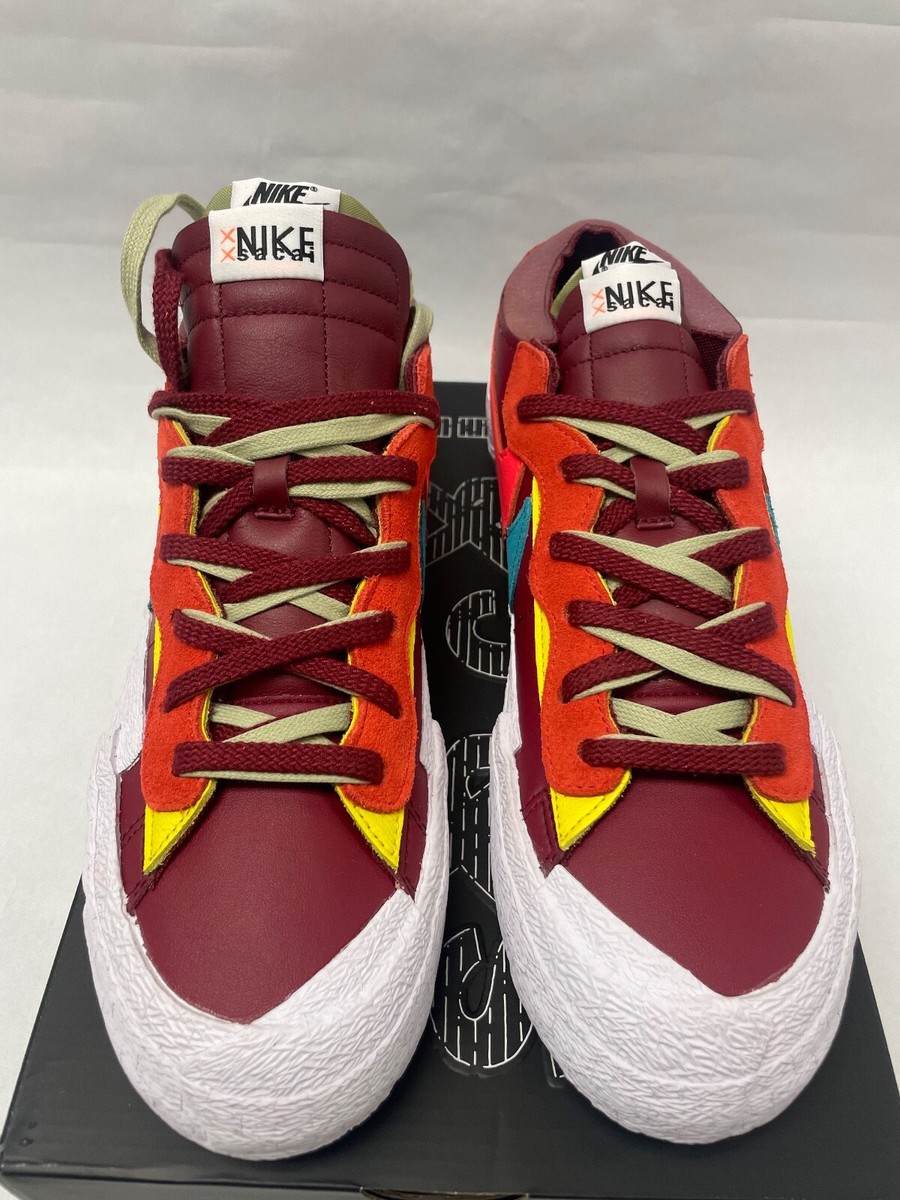 靴 NIKE BLAZER LOW /SACAI /KAWS DM7901-600 NEW Nike x Sacai x KAWS Blazer Low Team Red Men's Size 9.5